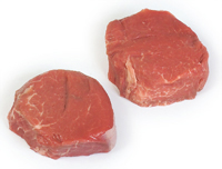 Filetto tagliato. Carne congelata-scattola-vitello
